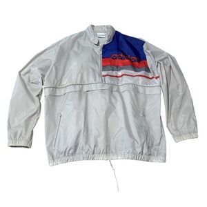 Vintage 80s 90s Adidas Men's 1/2 Zip Windbreaker Pullover *Flawed*  Size Large